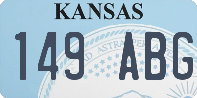 KS license plate 149ABG