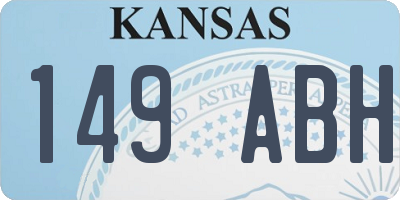KS license plate 149ABH