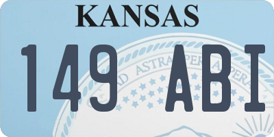 KS license plate 149ABI