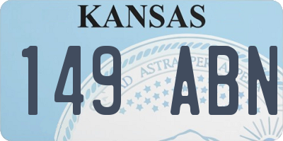 KS license plate 149ABN