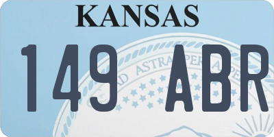 KS license plate 149ABR