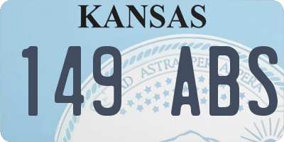 KS license plate 149ABS