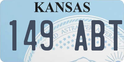 KS license plate 149ABT