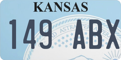 KS license plate 149ABX
