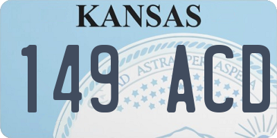 KS license plate 149ACD