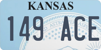 KS license plate 149ACE