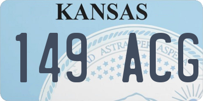 KS license plate 149ACG