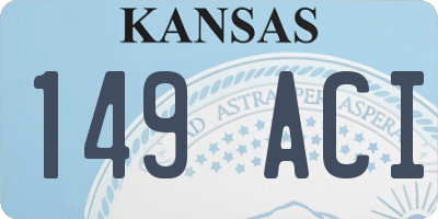 KS license plate 149ACI