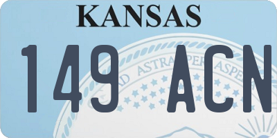 KS license plate 149ACN