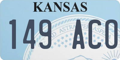 KS license plate 149ACO
