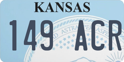 KS license plate 149ACR