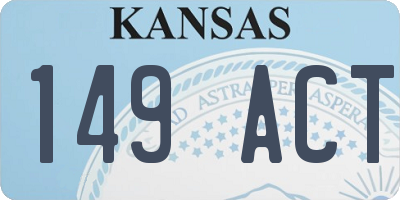 KS license plate 149ACT