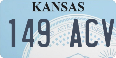 KS license plate 149ACV