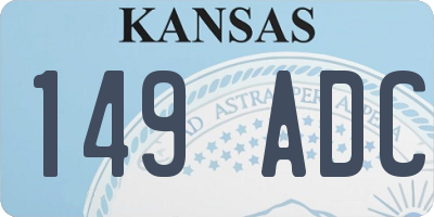 KS license plate 149ADC
