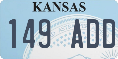 KS license plate 149ADD