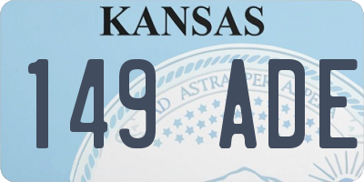 KS license plate 149ADE