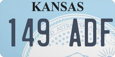 KS license plate 149ADF