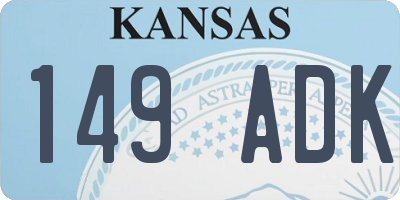 KS license plate 149ADK