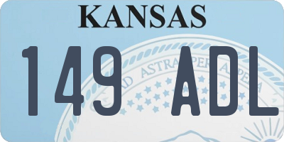 KS license plate 149ADL