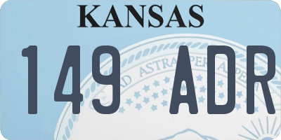 KS license plate 149ADR