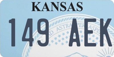 KS license plate 149AEK