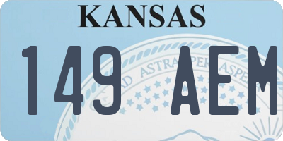 KS license plate 149AEM