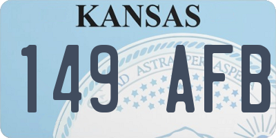 KS license plate 149AFB