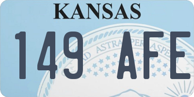 KS license plate 149AFE