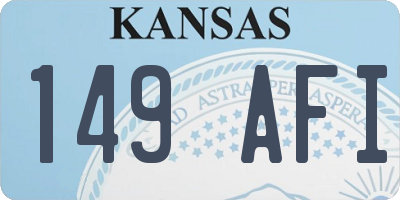 KS license plate 149AFI