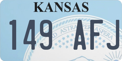 KS license plate 149AFJ