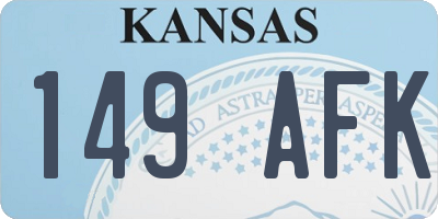 KS license plate 149AFK