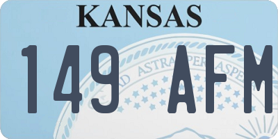 KS license plate 149AFM