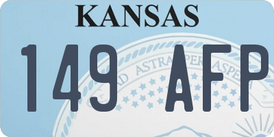 KS license plate 149AFP
