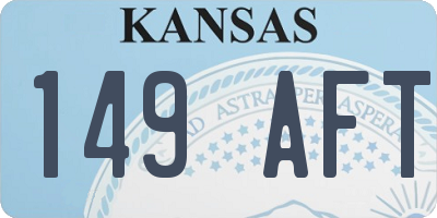 KS license plate 149AFT