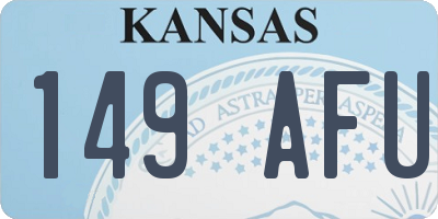 KS license plate 149AFU