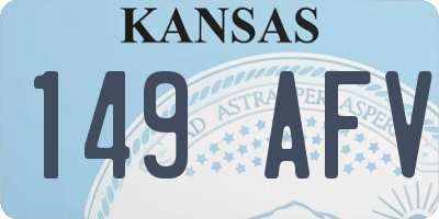 KS license plate 149AFV