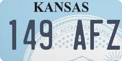 KS license plate 149AFZ