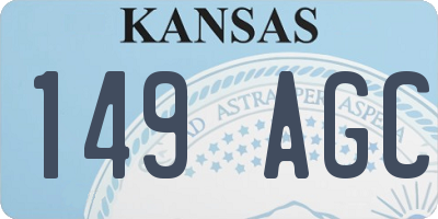 KS license plate 149AGC