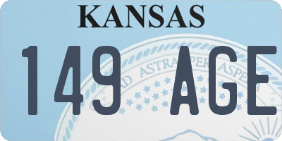 KS license plate 149AGE