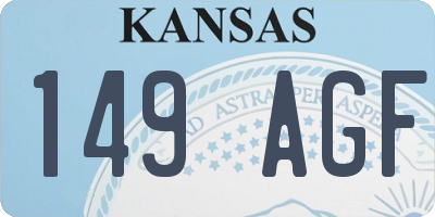 KS license plate 149AGF