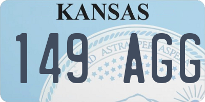KS license plate 149AGG