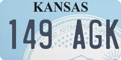 KS license plate 149AGK
