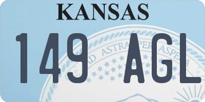 KS license plate 149AGL
