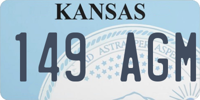 KS license plate 149AGM