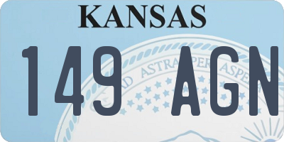 KS license plate 149AGN