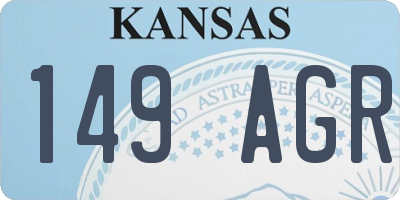 KS license plate 149AGR