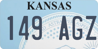 KS license plate 149AGZ