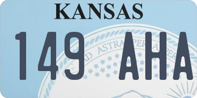 KS license plate 149AHA