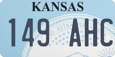 KS license plate 149AHC