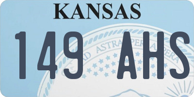 KS license plate 149AHS